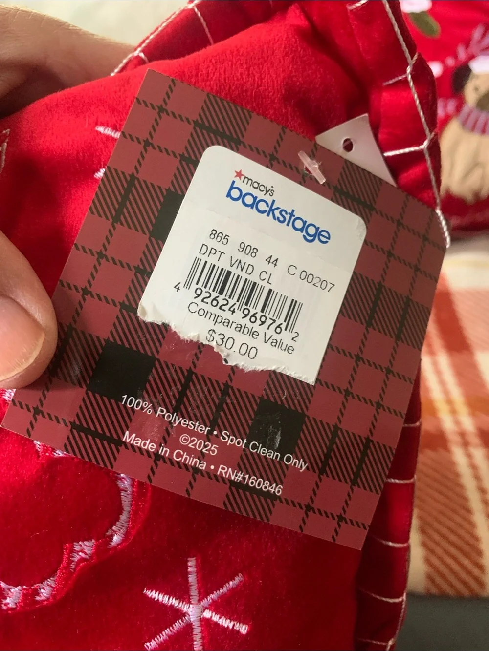 Macy's Red Embroidered Holiday Throw Pillows (2 Pillows for $30.00)